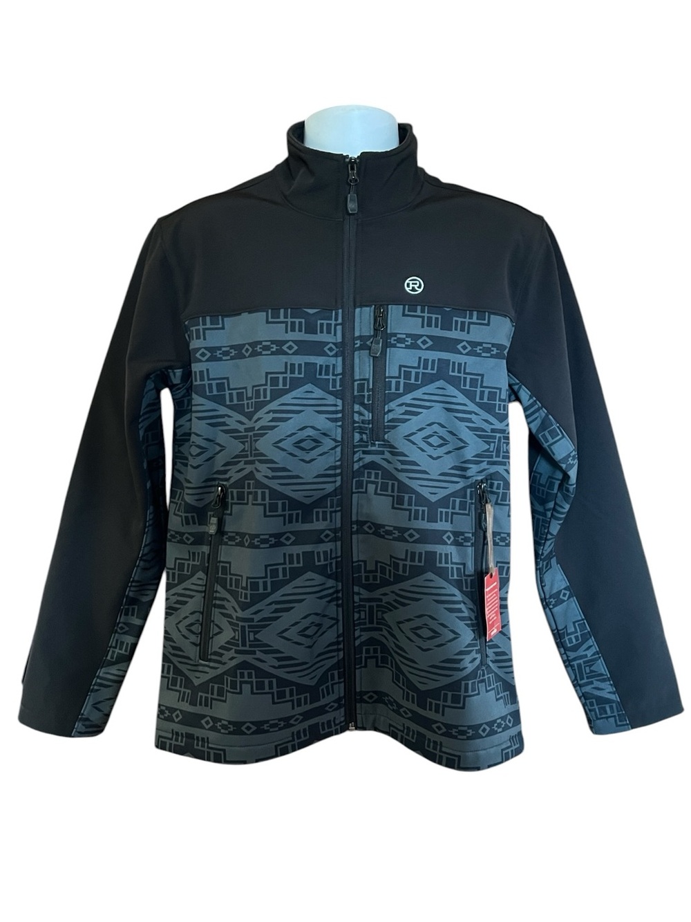 🌟NWT🌟 Roper Mens Black Aztec Softshell Jacket - Picture 7 of 13